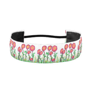 Cinta Para La Cabeza Flores rojas