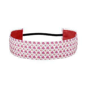 Cinta Para La Cabeza Flores rosadas diseño de patrón floral