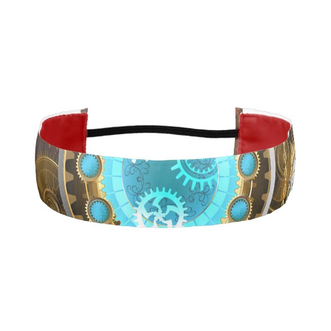 Cinta Para La Cabeza Fondo de roscas de vapor con lentes turquesas (Anverso)