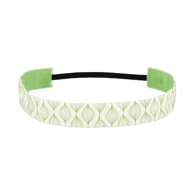 Cinta Para La Cabeza Fondo vertical verde del modelo del ogee (Anverso)