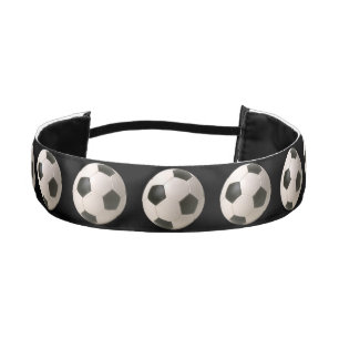 Cinta Para La Cabeza fútbol blanco negro de 3D Soccerball