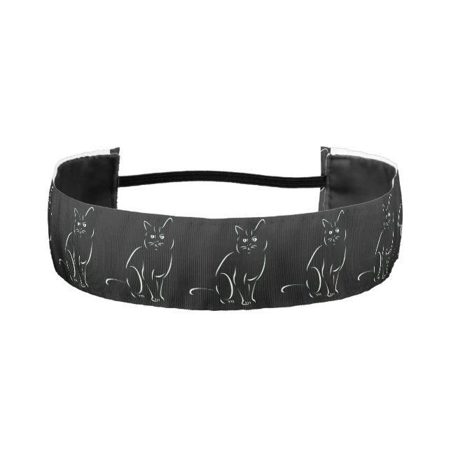 Cinta Para La Cabeza Gato gatito blanco (Anverso)