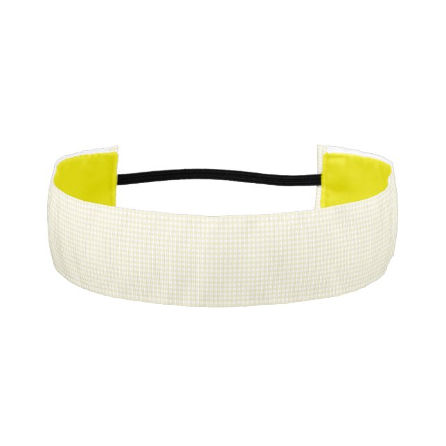 Cinta Para La Cabeza Gingham Amarillo F & L (Anverso)