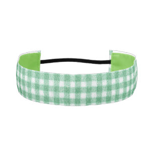 Cinta Para La Cabeza Gingham Verde Menta