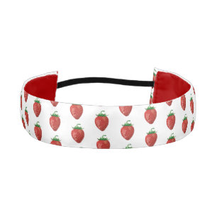 Cinta Para La Cabeza Girly Strawberry   Cabeza   Blanco