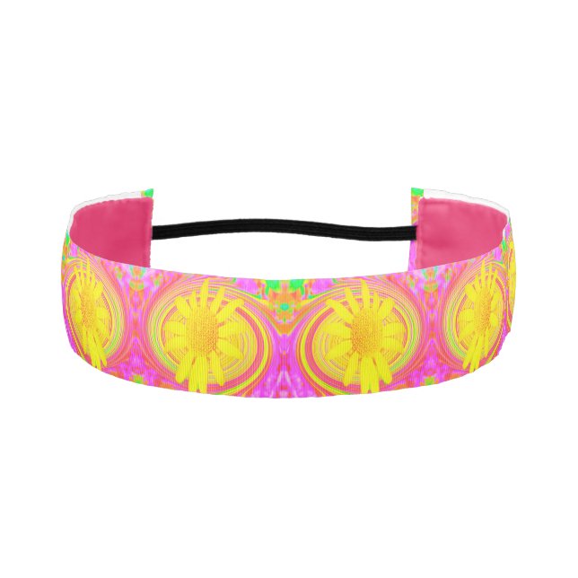 Cinta Para La Cabeza Giro amarillo en un giro psicodélico (Anverso)