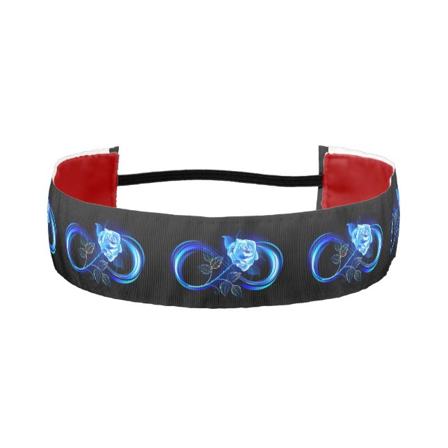 Cinta Para La Cabeza Glowing infinity with blue rose (Anverso)
