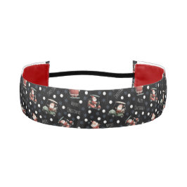 Cinta Para La Cabeza Golfing Santa sobre Black