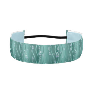 Cinta Para La Cabeza Gotas de lluvia Metalizado verdes
