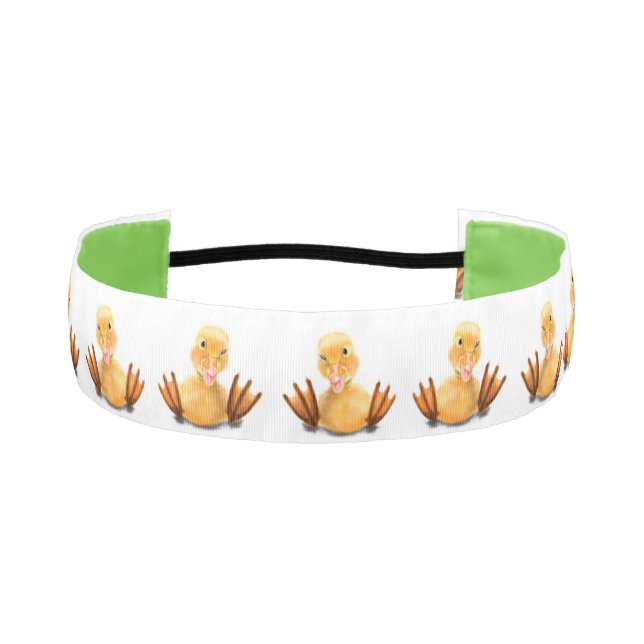 Cinta Para La Cabeza Gracioso pato amarillo juguetón Wink feliz Persona (Anverso)