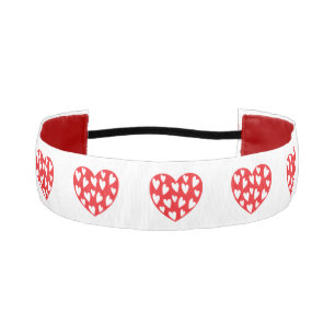 Cinta Para La Cabeza Gran corazón rojo con corazones pequeños