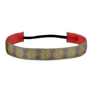 Cinta Para La Cabeza Guay Blue Red Yellow Retro Geométrica Ethbal