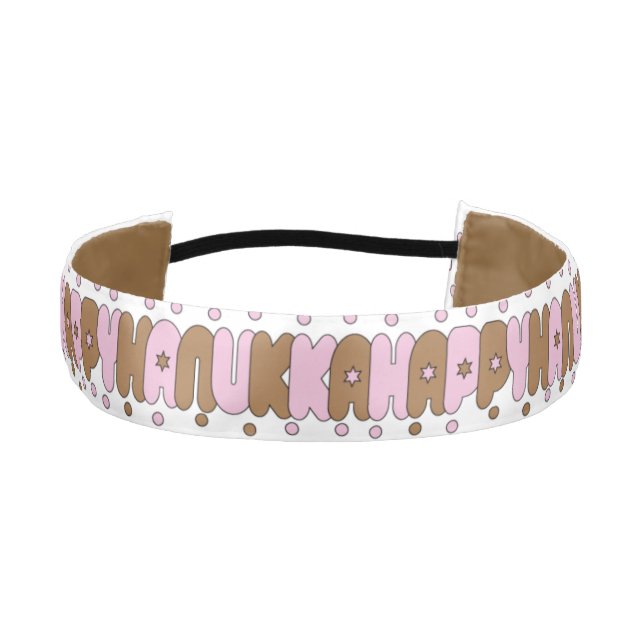 Cinta Para La Cabeza Hanukkah Happy Pink/Brown (Anverso)