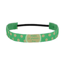 Happy St. Patrick's Day Headband (Verde y Oro)