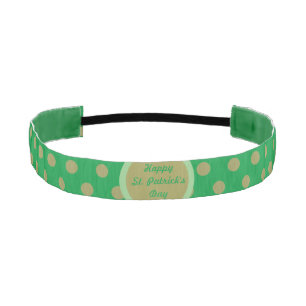 Cinta Para La Cabeza Happy St. Patrick's Day Headband (Verde y Oro)
