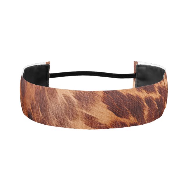 Cinta Para La Cabeza Impresión de animales Pieles de vaca marrones (Anverso)