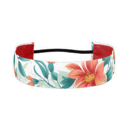 Cinta Para La Cabeza Jardín Floral Naranja Vibrante - Té Elegante