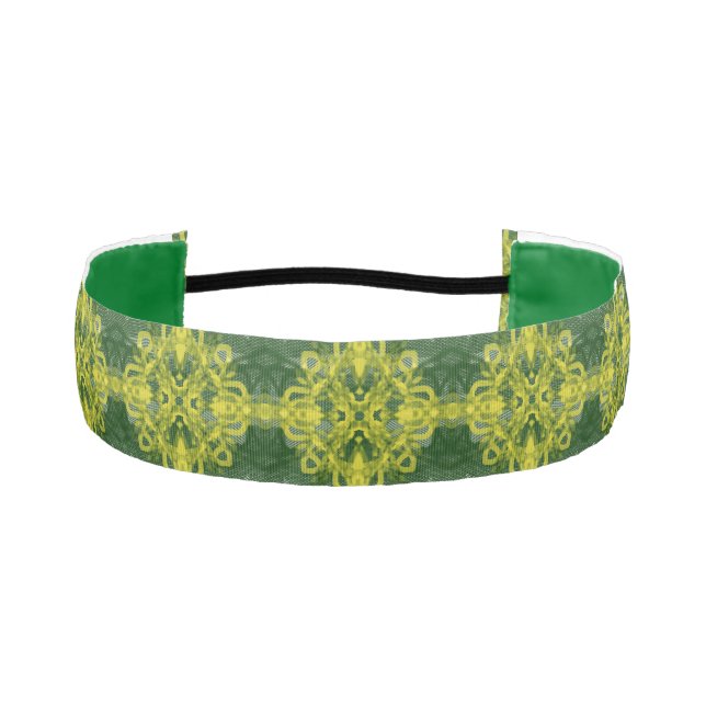 Cinta Para La Cabeza Kaladescope - Diseño verde amarillo (Anverso)