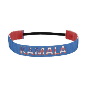 Cinta Para La Cabeza Kamala con azul y bandera