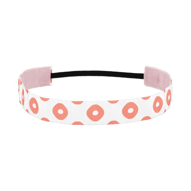 Cinta Para La Cabeza "Kanoko" Fawn Spot Pattern Salmon Pink (Anverso)