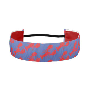 Cinta Para La Cabeza Langosta Preppy Rojo Azul Costa de Maine Vacacione