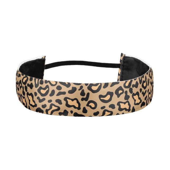 Cinta Para La Cabeza Leopard Satin No Slip Headband (Anverso)