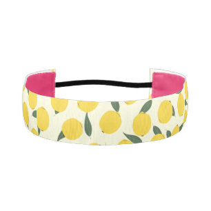 Cinta Para La Cabeza Limón amarillo y hojas