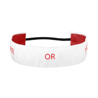 Cinta Para La Cabeza Llaveero de pulsera rojo y blanco PERMANECE LEAL