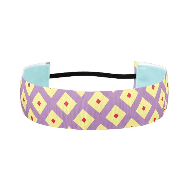 Cinta Para La Cabeza Los diamantes modernos y elegantes patrón amarillo (Anverso)