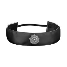 Mandalá Blanco sobre Fondo Negro