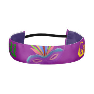 Cinta Para La Cabeza Mardi Gras Purple Green Gold Headband