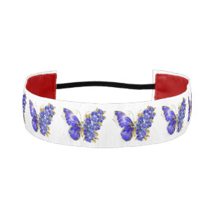 Cinta Para La Cabeza Mariposa Flor Zafiro