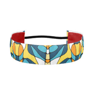 Cinta Para La Cabeza Mazipoodles Neuro Art - Naranja amarillo azul