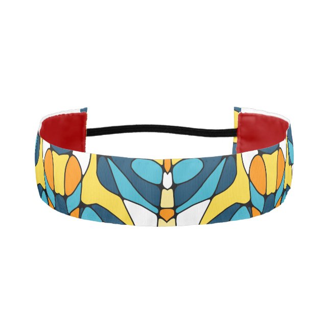 Cinta Para La Cabeza Mazipoodles Neuro Art - Naranja amarillo azul (Anverso)