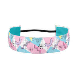 Cinta Para La Cabeza Memphis Active Pink Light Blue de 80