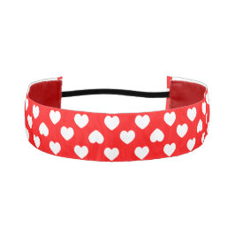 Cinta Para La Cabeza Minimalist Red Hearts