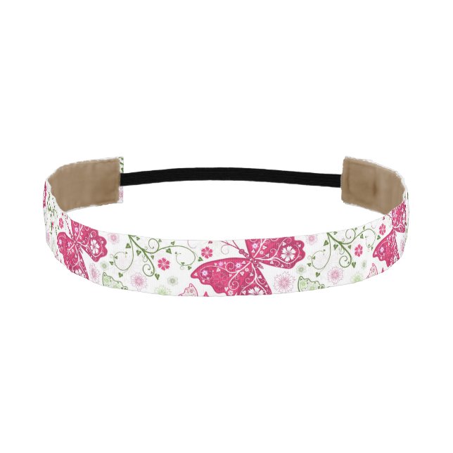 Cinta Para La Cabeza Modelo blanco floral (Anverso)