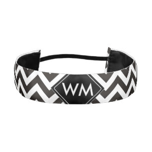 Cinta Para La Cabeza Modelo de ZIGZAG - negro + su fondo y ideas