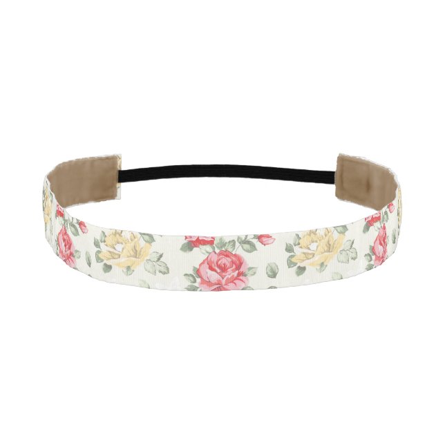 Cinta Para La Cabeza Modelo del papel pintado de la elegancia de rosas (Anverso)