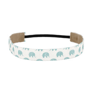 Cinta Para La Cabeza Modelo lindo verde azulado del elefante