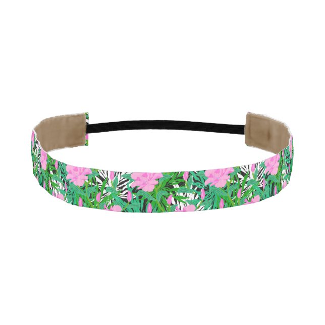 Cinta Para La Cabeza Modelo tropical con las flores de la selva (Anverso)