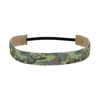 Cinta Para La Cabeza Modelo verde de Camo Brown del camuflaje