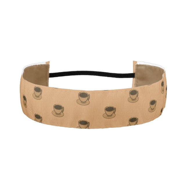 Cinta Para La Cabeza Moderno café café marrón de mediados de siglo (Anverso)