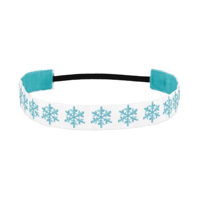 Cinta Para La Cabeza Moderno copo de nieve azul (Anverso)