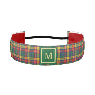 Cinta Para La Cabeza Monograma personalizado Buchanan Plaid Tartán