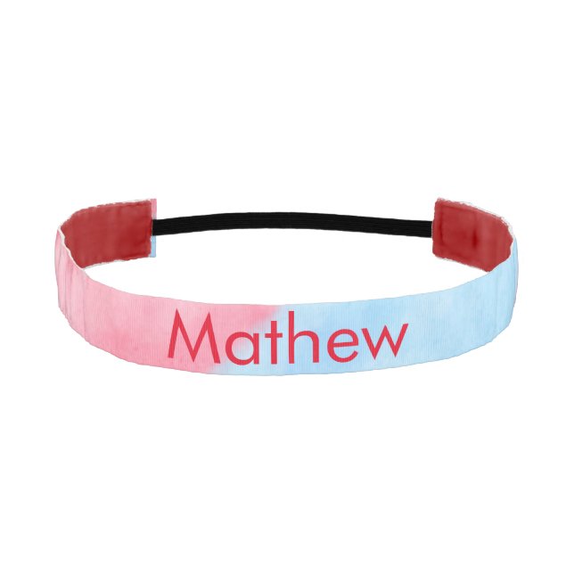 Cinta Para La Cabeza monograma simple de letra inicial añada su nombre  (Anverso)