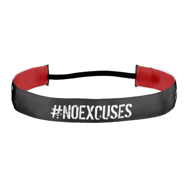 Cinta Para La Cabeza Motivacional #NOEXCUSES Fitness No Excusas (Anverso)