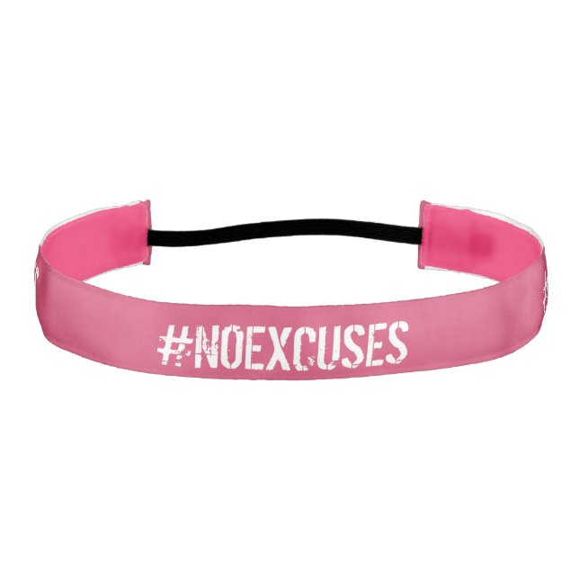 Cinta Para La Cabeza Motivacional #NOEXCUSES Fitness No Excusas (Anverso)