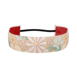 Cinta Para La Cabeza Naranja De Peach Floral Gris Rosa