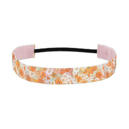 Cinta Para La Cabeza Naranja Floral